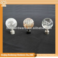 Resin Curtain Finial For Rod ,crystal curtain finial ,curtain pole finial,metal curtain finial , glass curtain finial